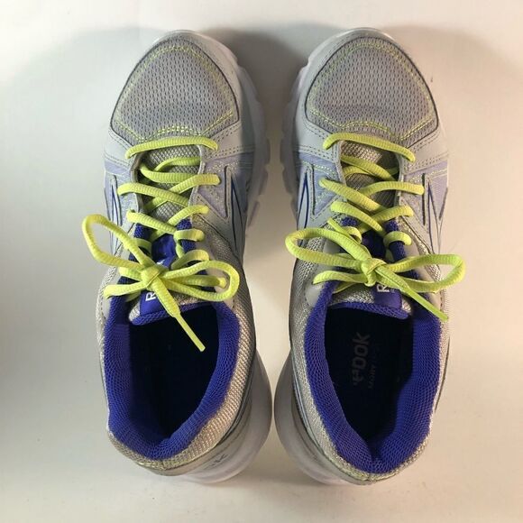 Reebok womens shoes lace up memory foam sneakers gray white size 7.5 - Picture 2 of 8